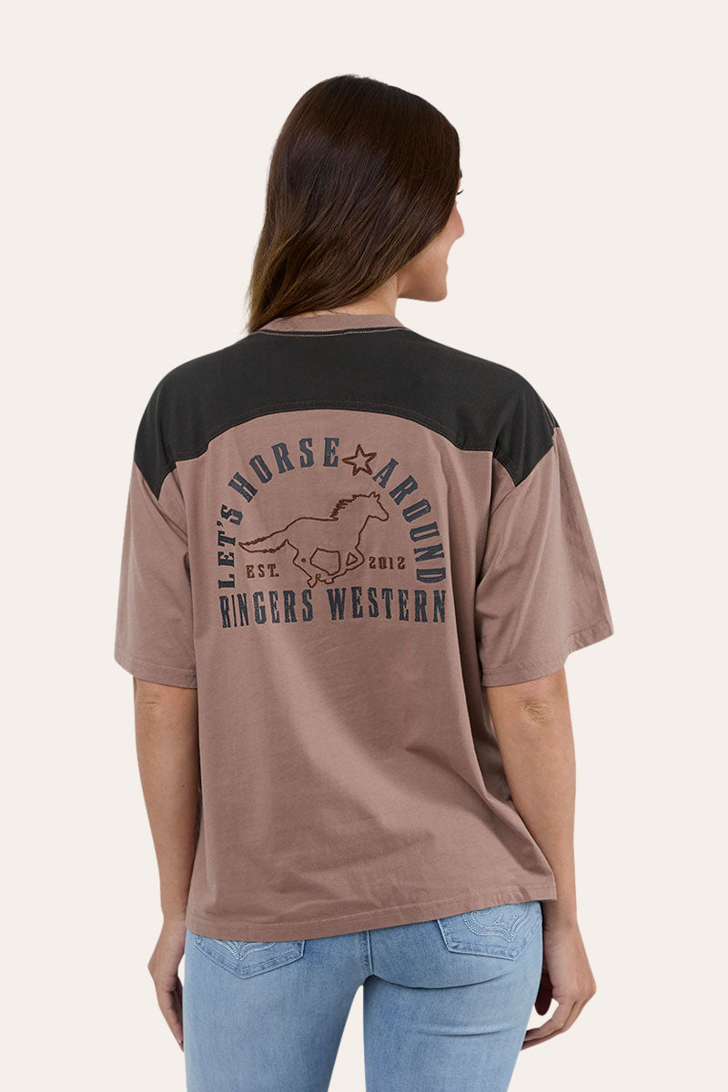Lets Horse Around Womens Oversized T Shirt