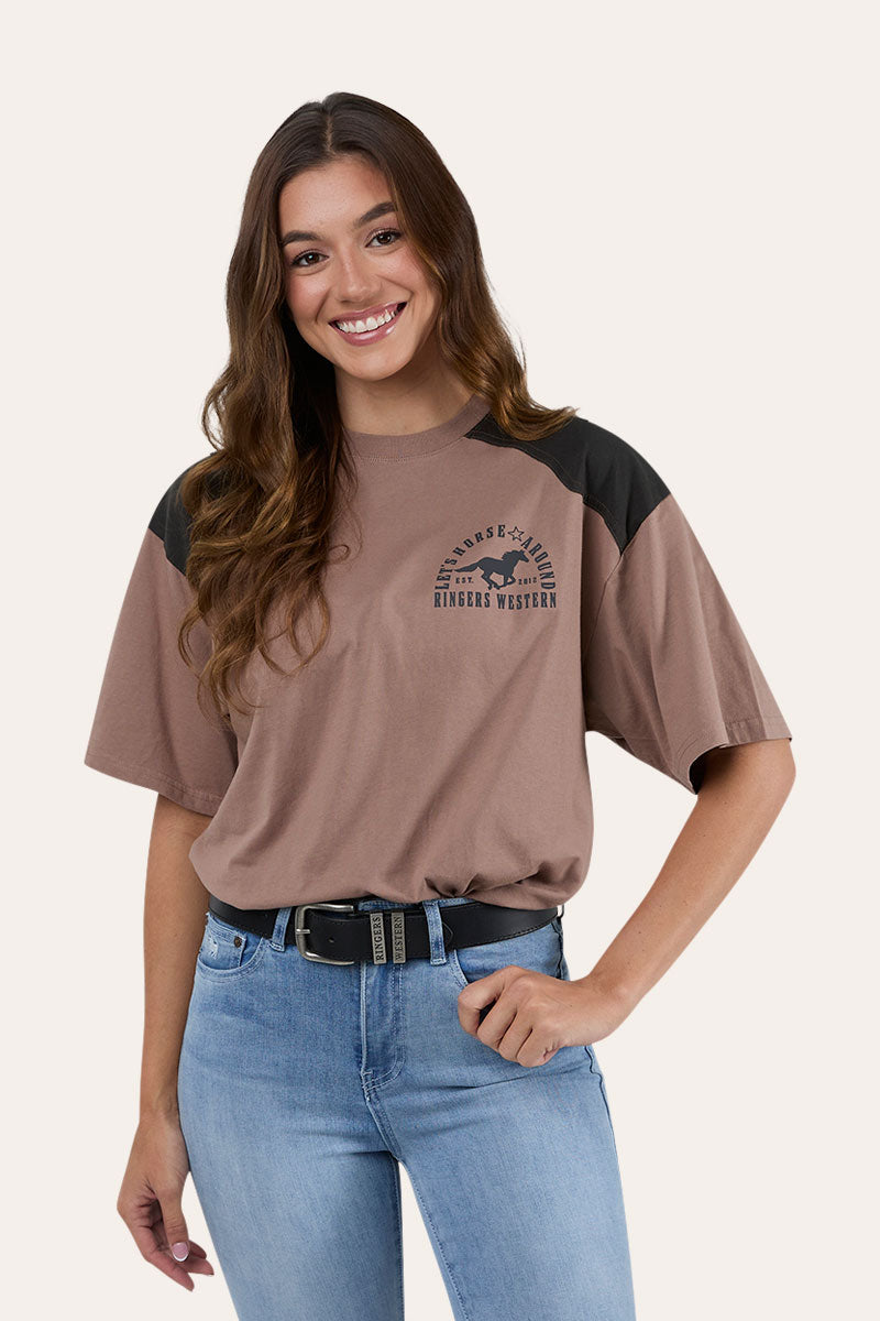 Lets Horse Around Womens Oversized T Shirt