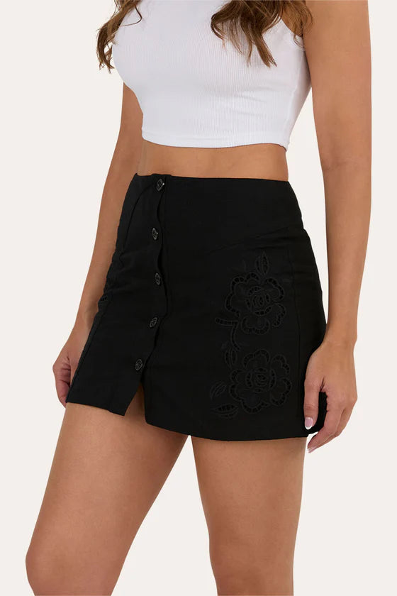 Jynette Womens Button Down Mini Skirt