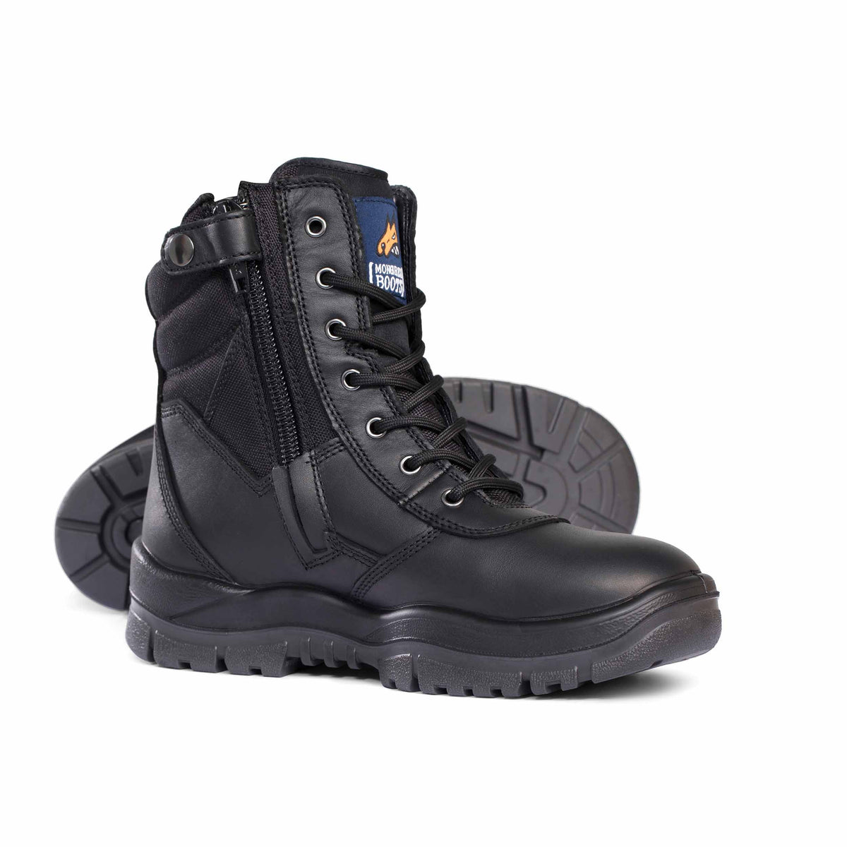 Black High Leg Zipsider Boot