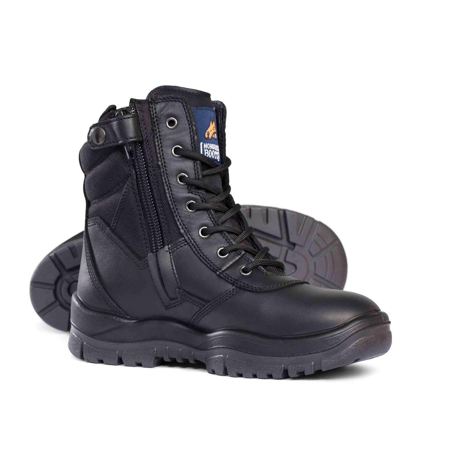Black High Leg Zipsider Boot