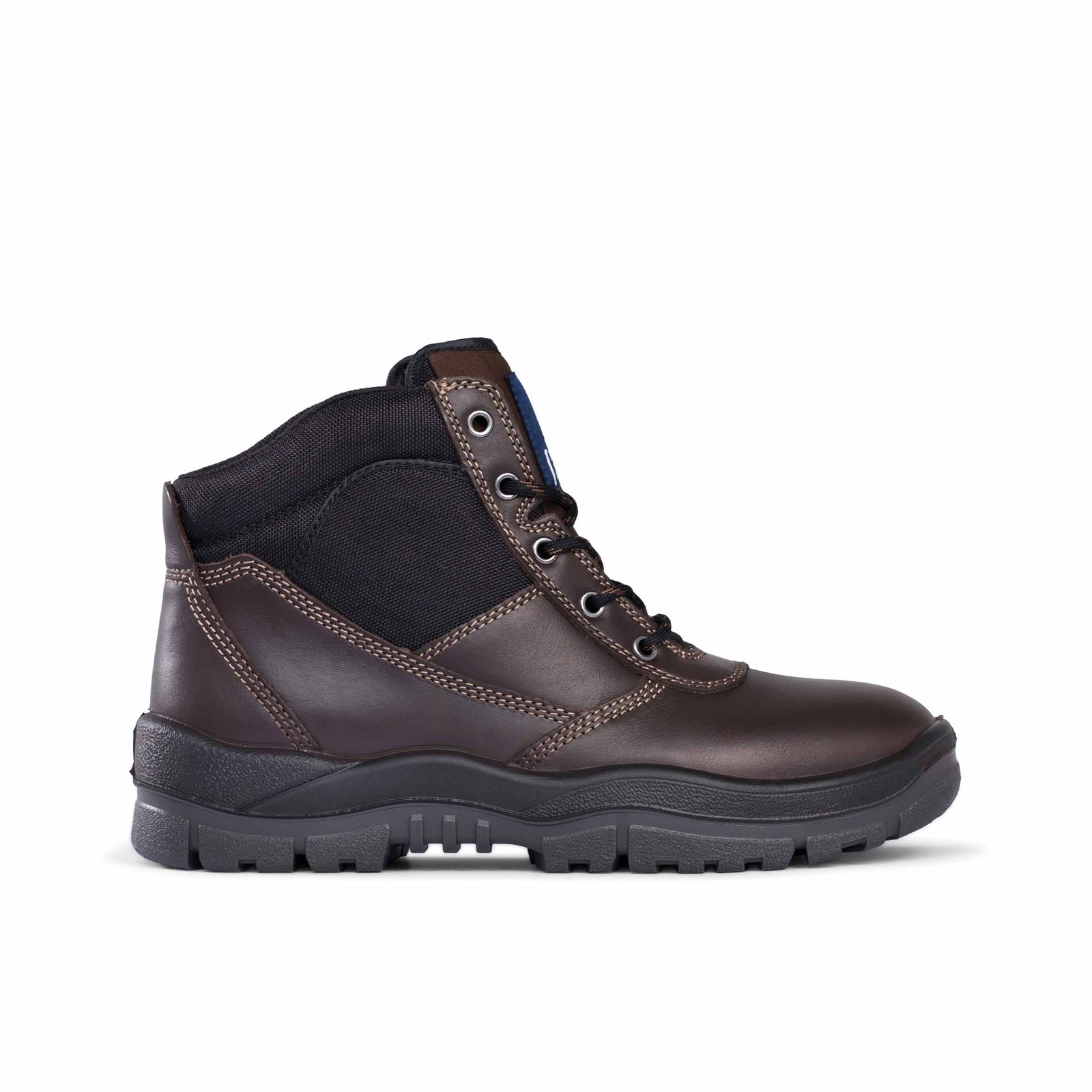 Brown Non-safety Lace Up Boot