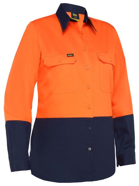 Womens Cool Lightweight Hi Vis Drill Shirt