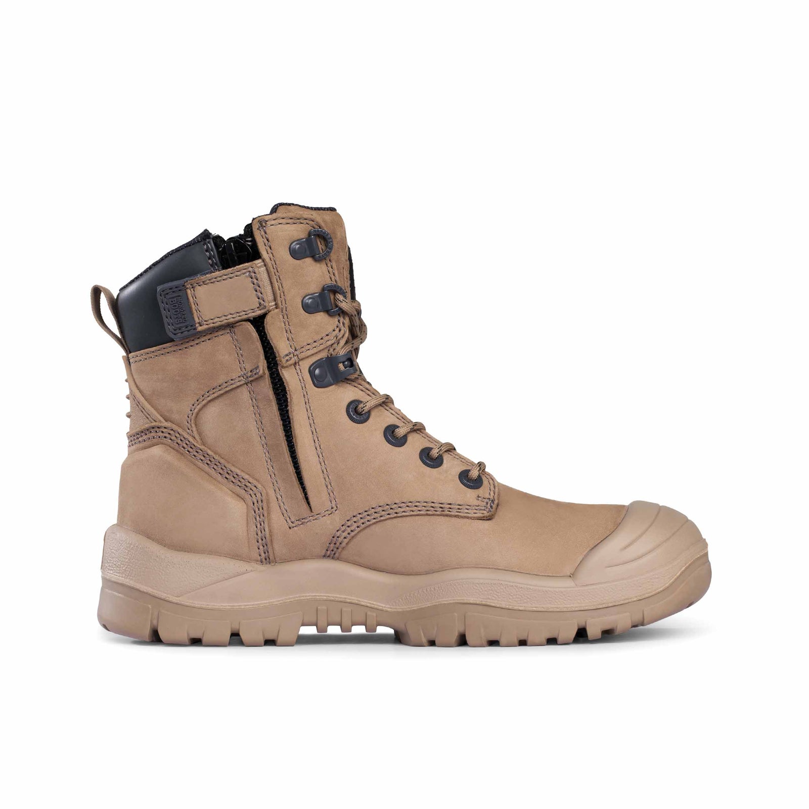 Stone High Leg Zipsider Boot W/ Scuff Cap