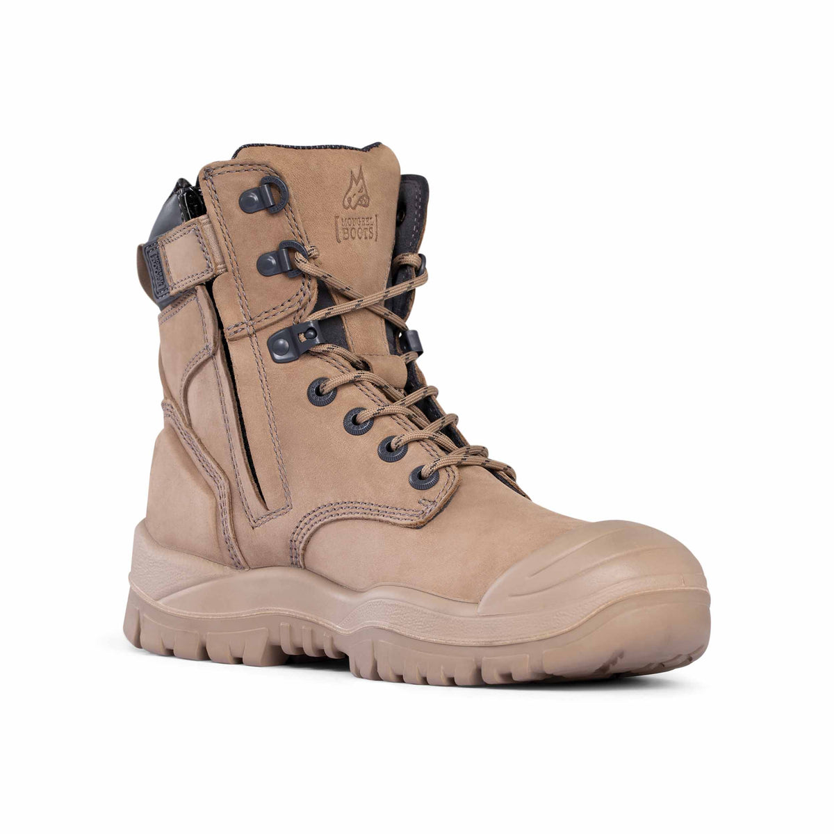 Stone High Leg Zipsider Boot W/ Scuff Cap