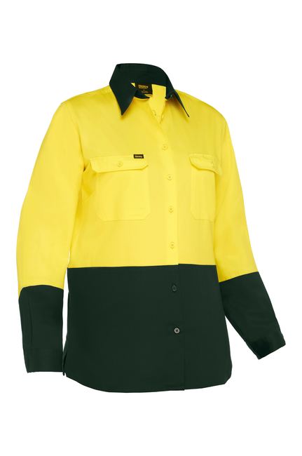 Womens Cool Lightweight Hi Vis Drill Shirt