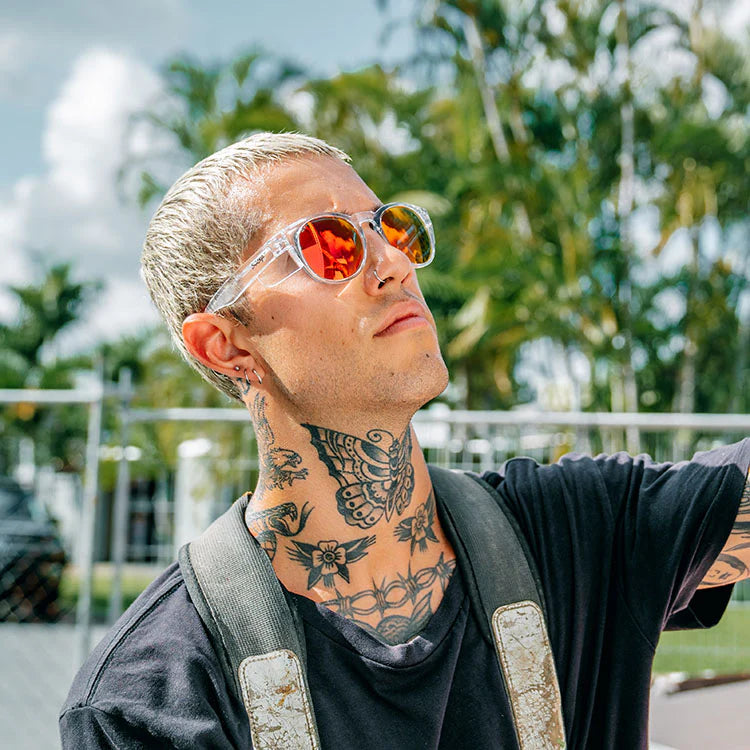 Cruisers Clear Frame/Mirror Red Polarised