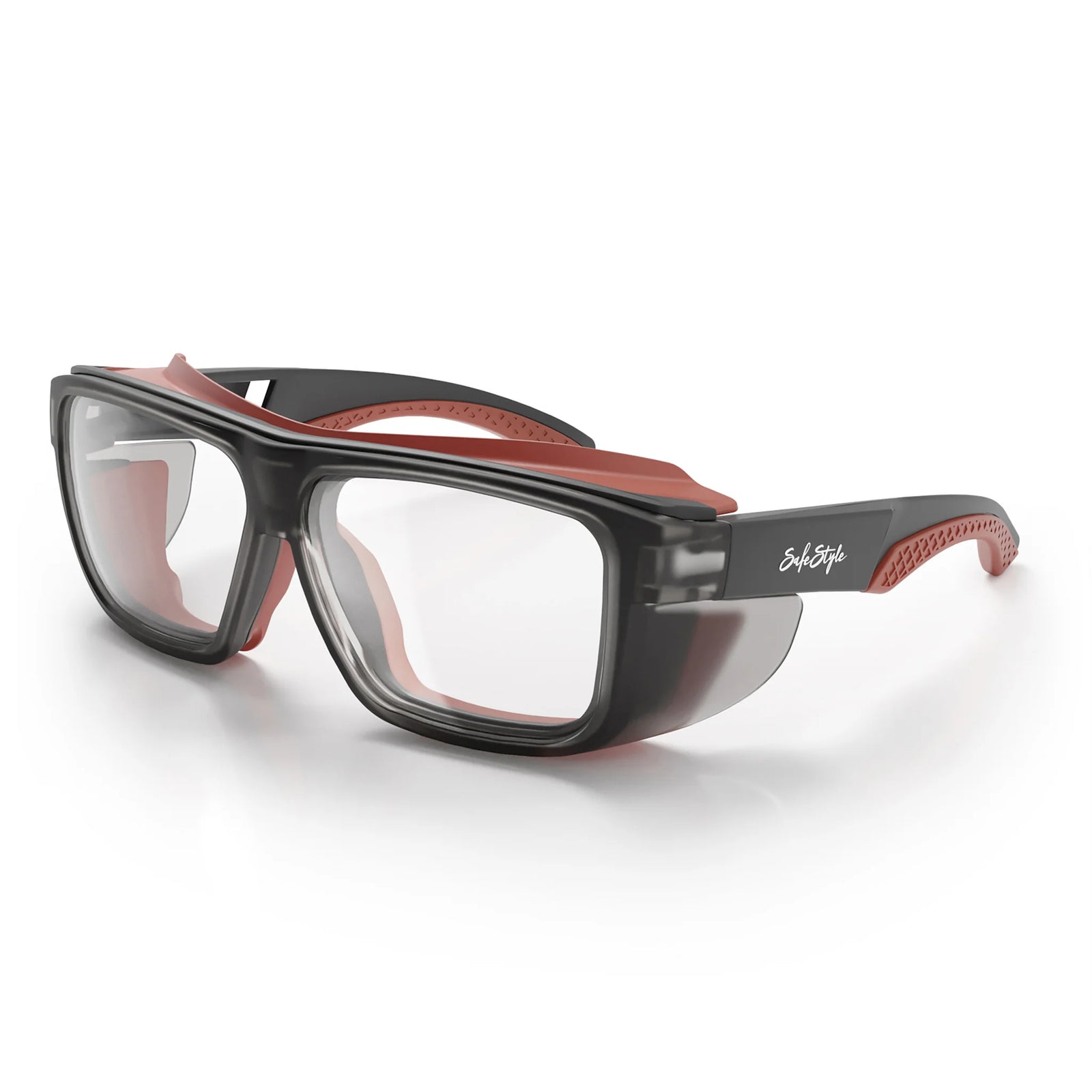 Converts Matte Graphite/Red Frame Clear Lens