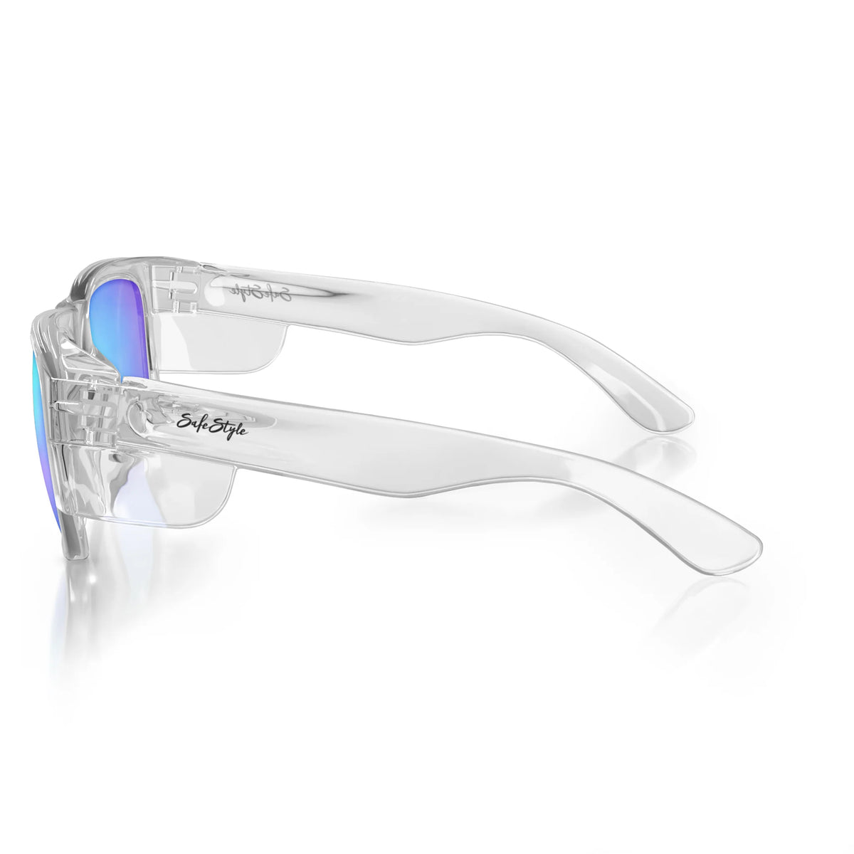 Fusions Clear Frame/Mirror Blue Polarised