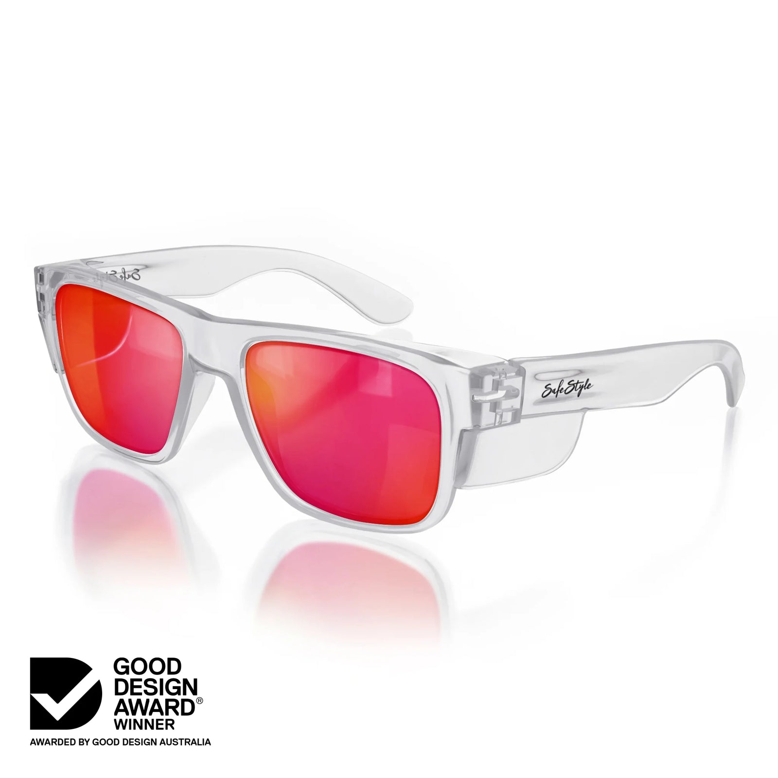 Fusions Clear Frame/Mirror Red Polarised
