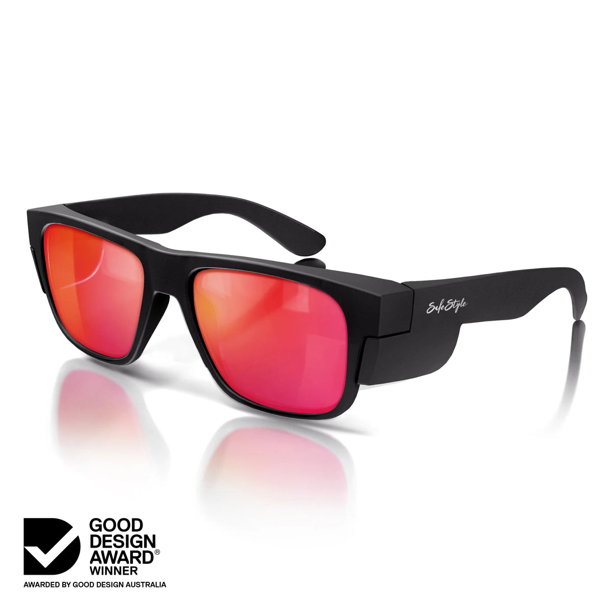 Fusions Matte Black Frame/Mirror Red Polarised