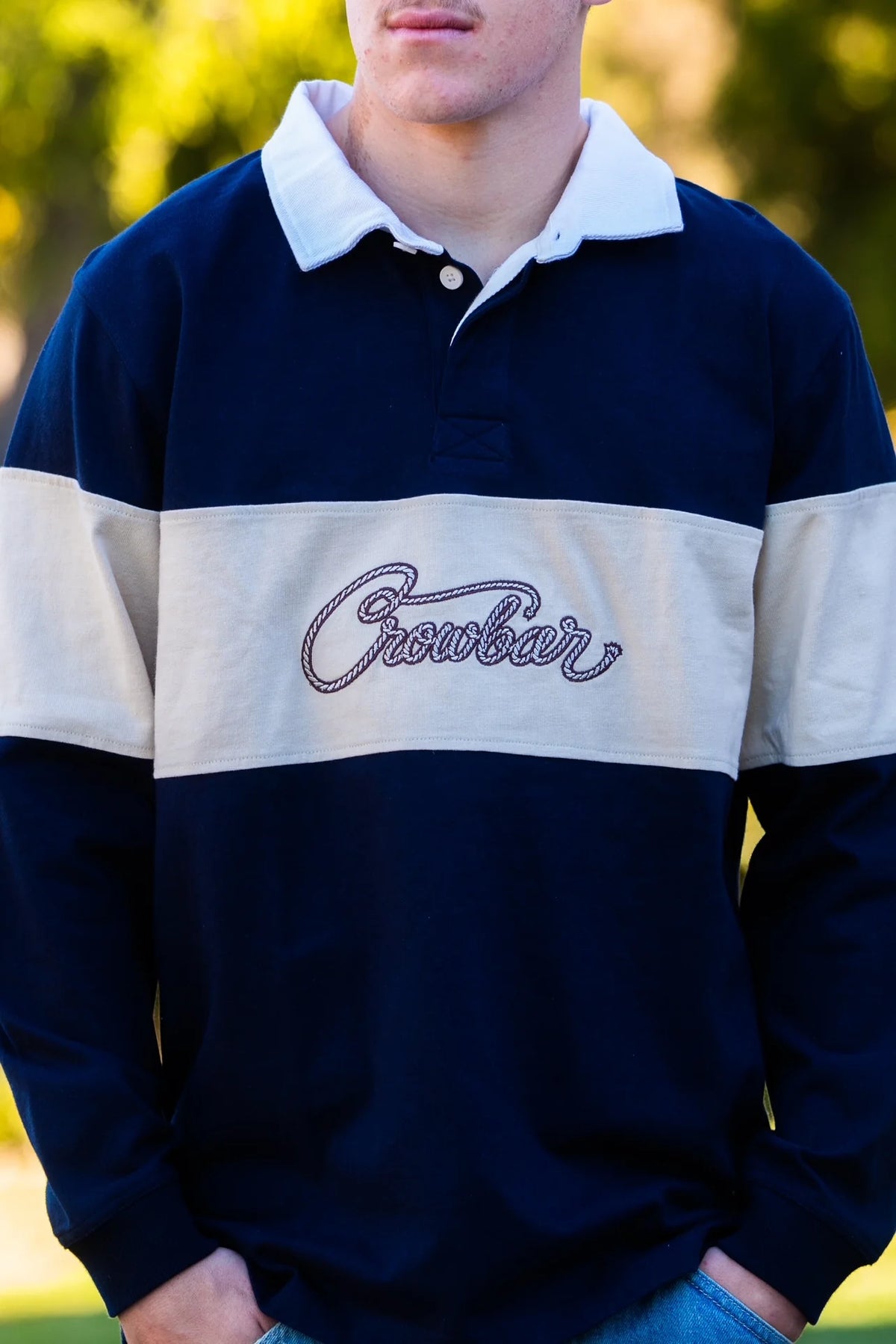 Crowbar Heritage Jersey Navy-Beige