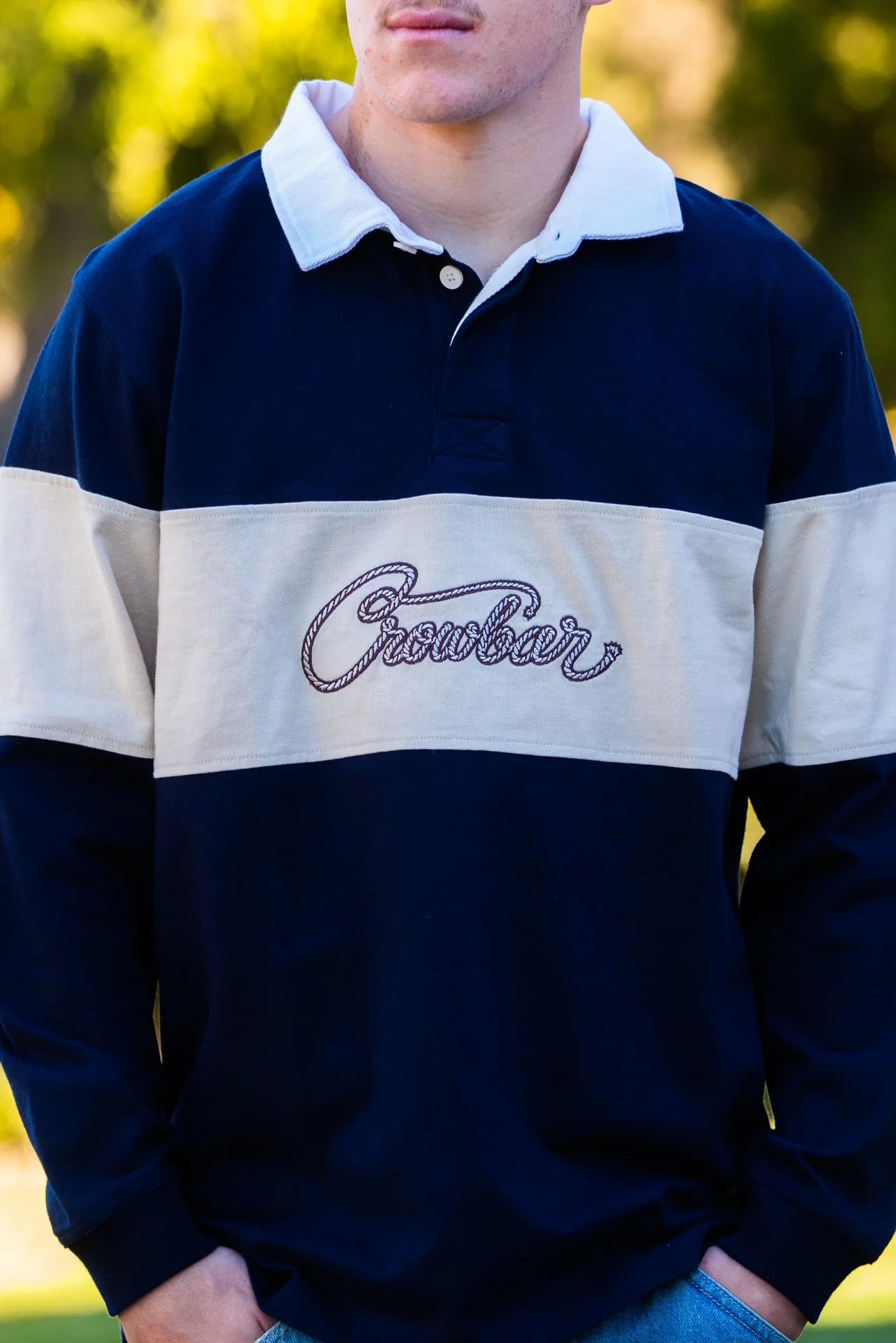 Crowbar Heritage Jersey Navy-Beige