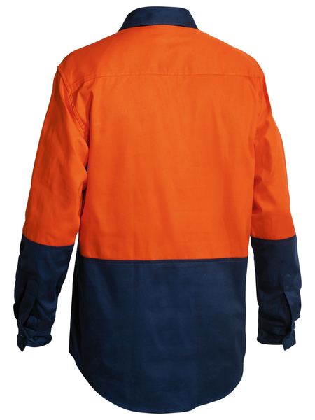 L-S Hi Vis Closed Front Drill Shirt