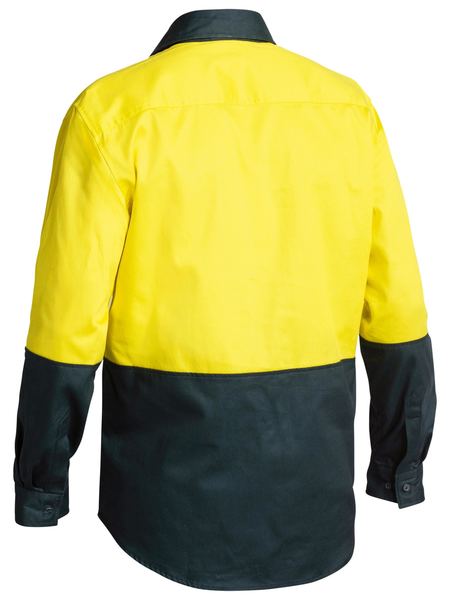 L-S Hi Vis Closed Front Drill Shirt