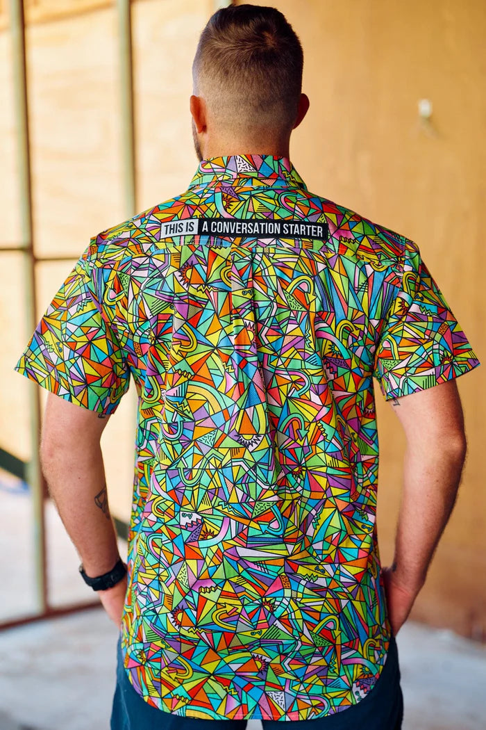 Mens Bonza Short Sleeve Full Print Workshirt