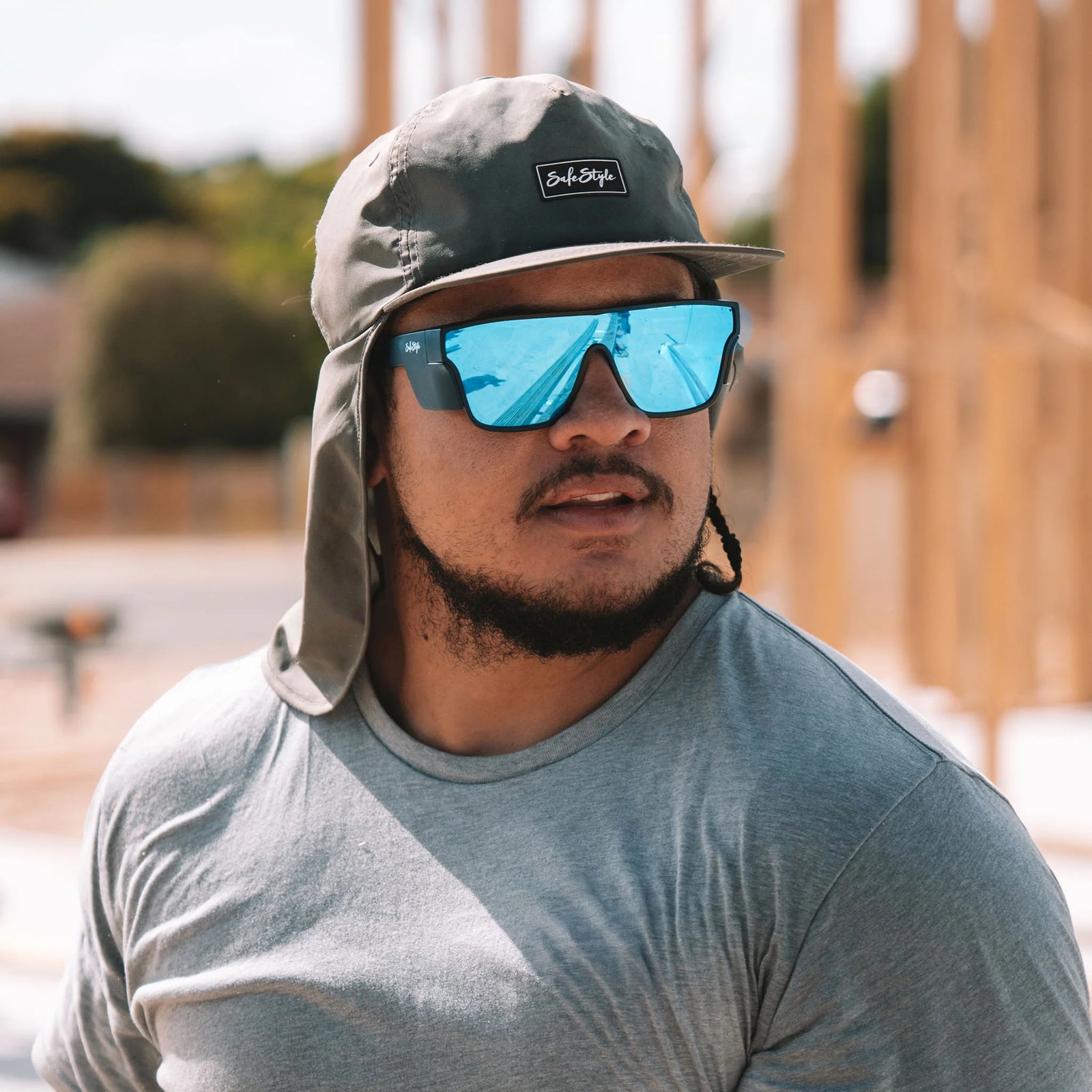 Primes Matte Black Frame Reflectors Blue Lens