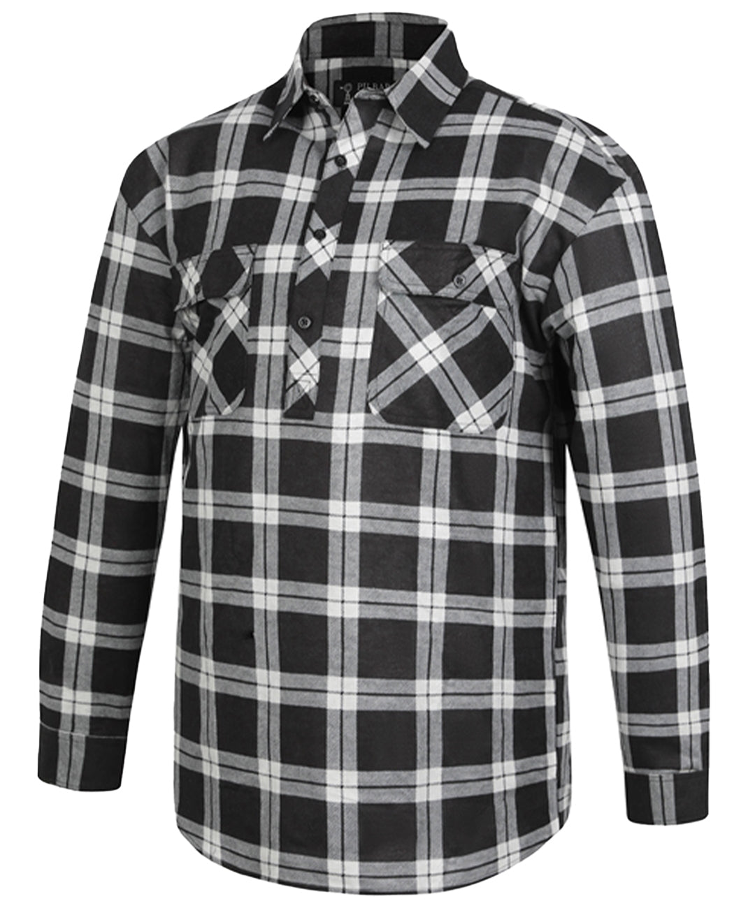 Flannelette Shirt Mens Closed Front
