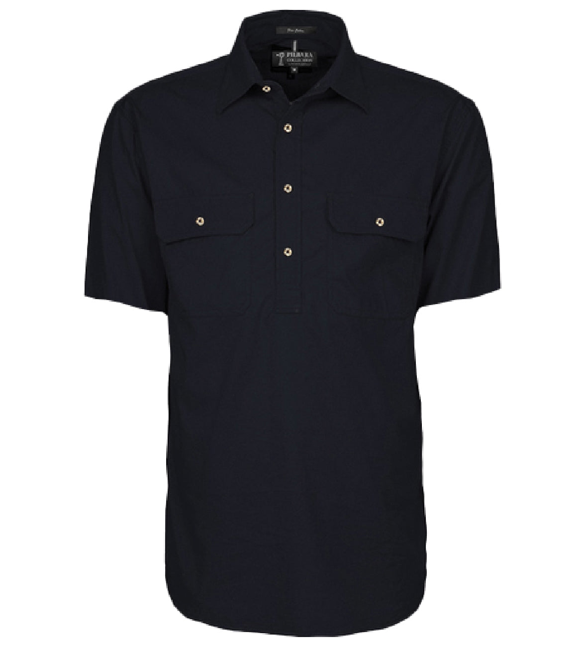 Mens Pilbara Closed Front S/S Shirt