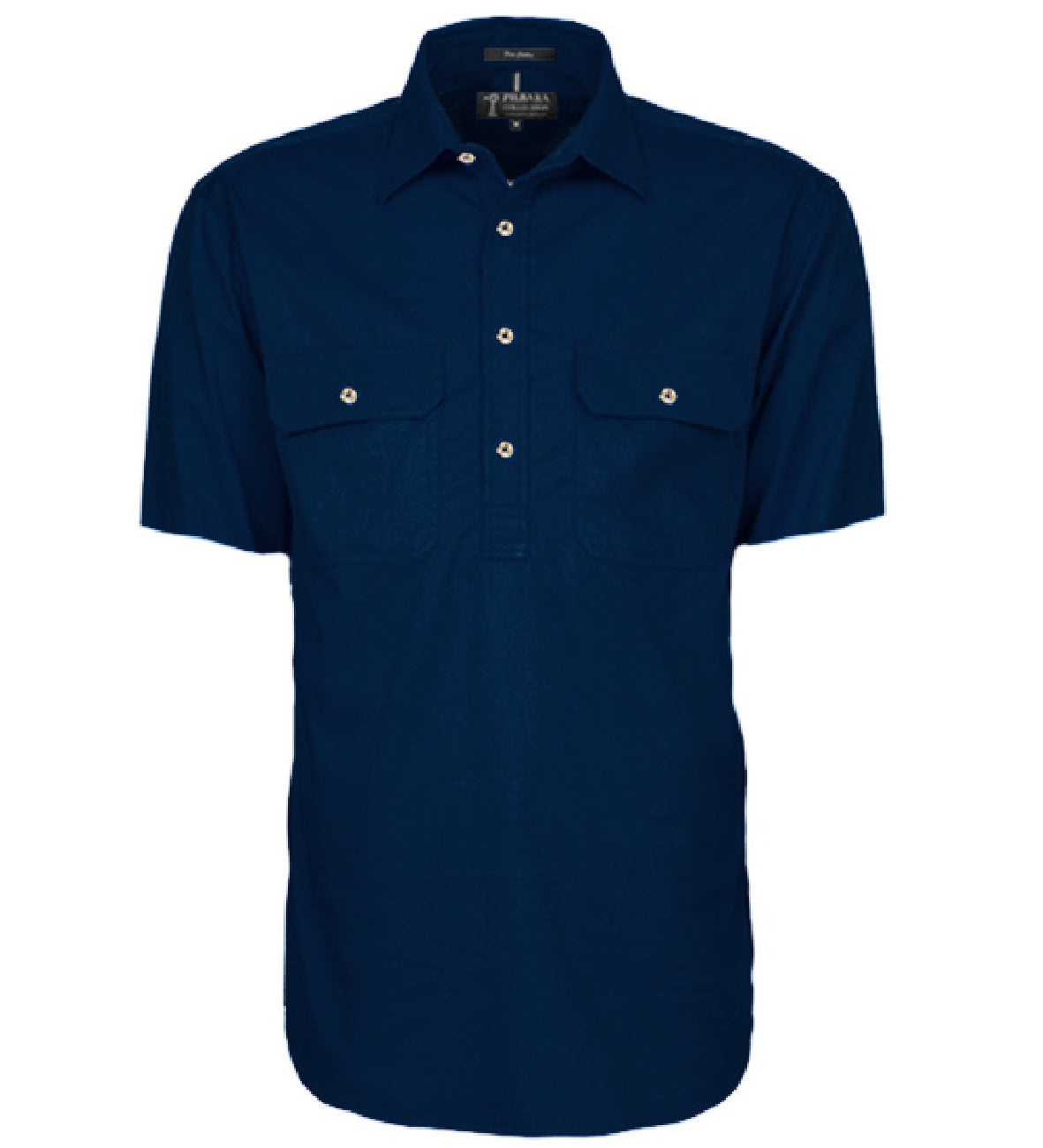 Mens Pilbara Closed Front S/S Shirt