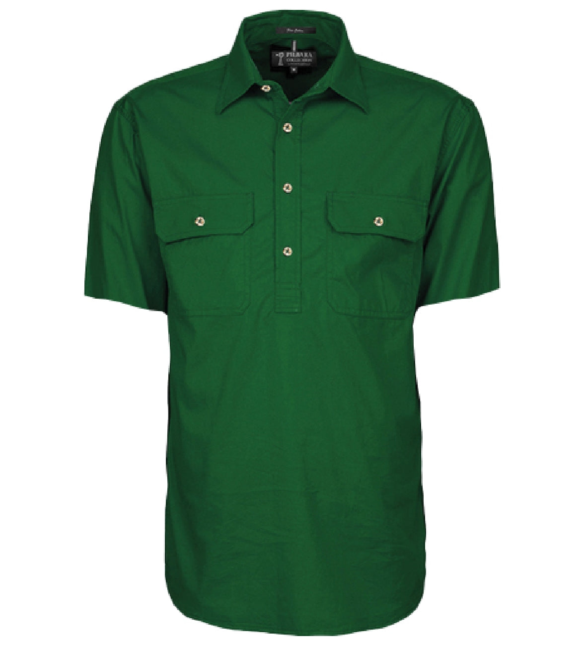 Mens Pilbara Closed Front S/S Shirt
