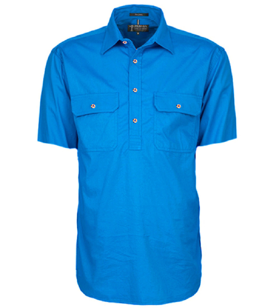 Mens Pilbara Closed Front S/S Shirt