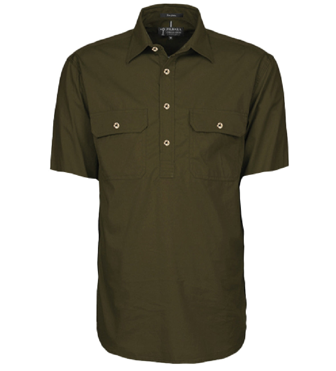 Mens Pilbara Closed Front S/S Shirt