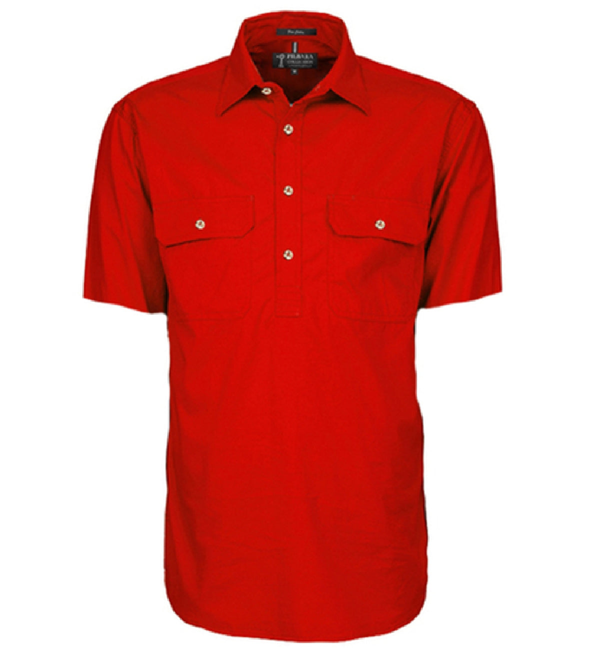 Mens Pilbara Closed Front S/S Shirt