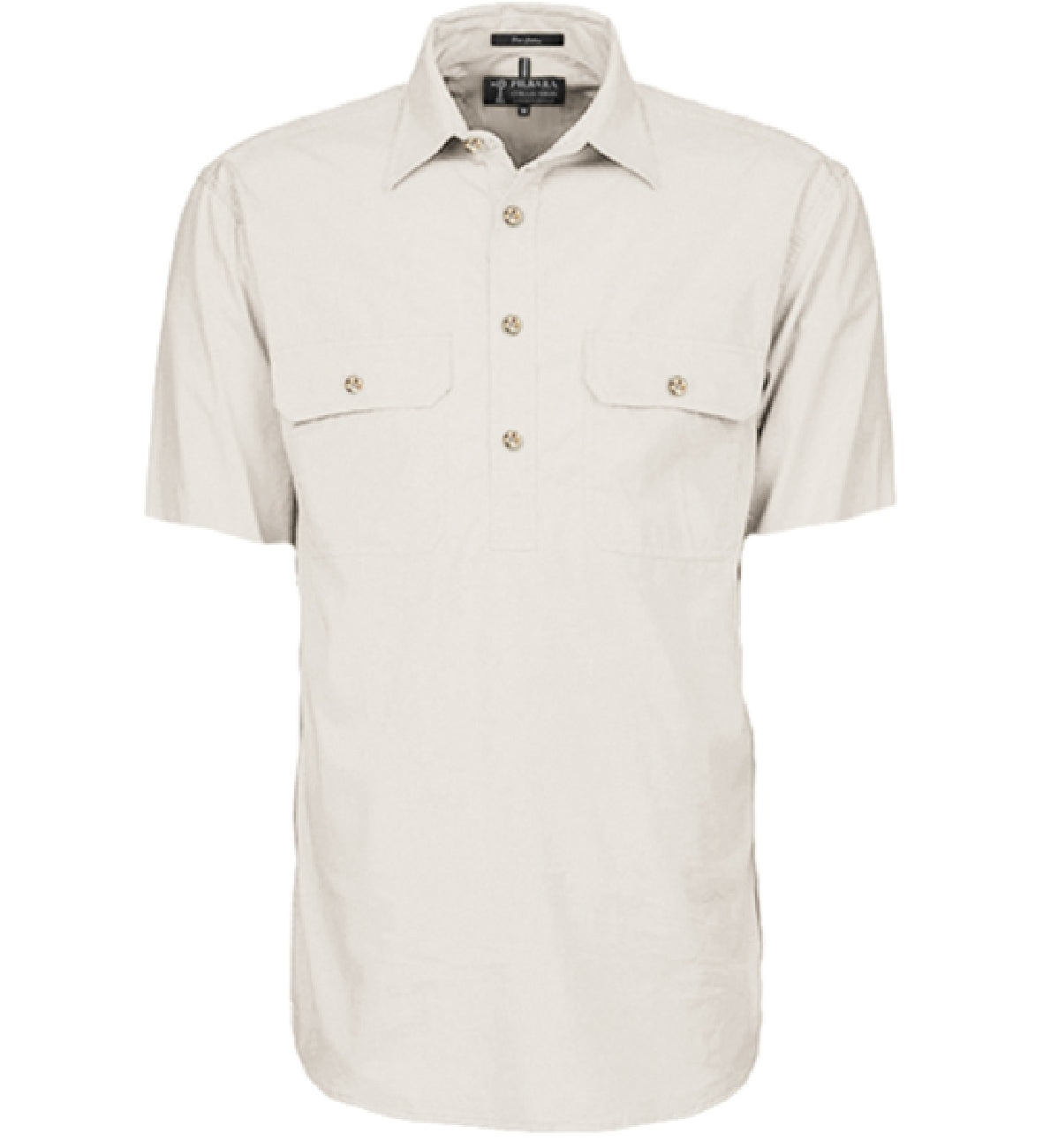 Mens Pilbara Closed Front S/S Shirt