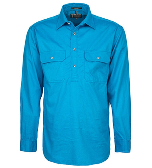 Mens Pilbara Closed Front L/S Shirt