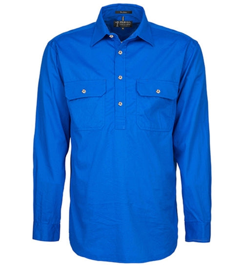 Mens Pilbara Closed Front L/S Shirt