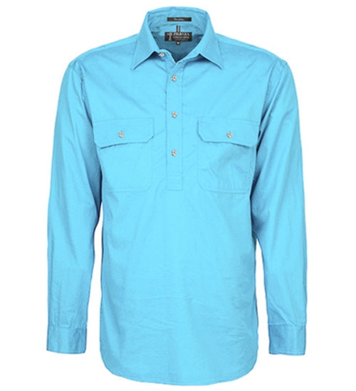 Mens Pilbara Closed Front L/S Shirt