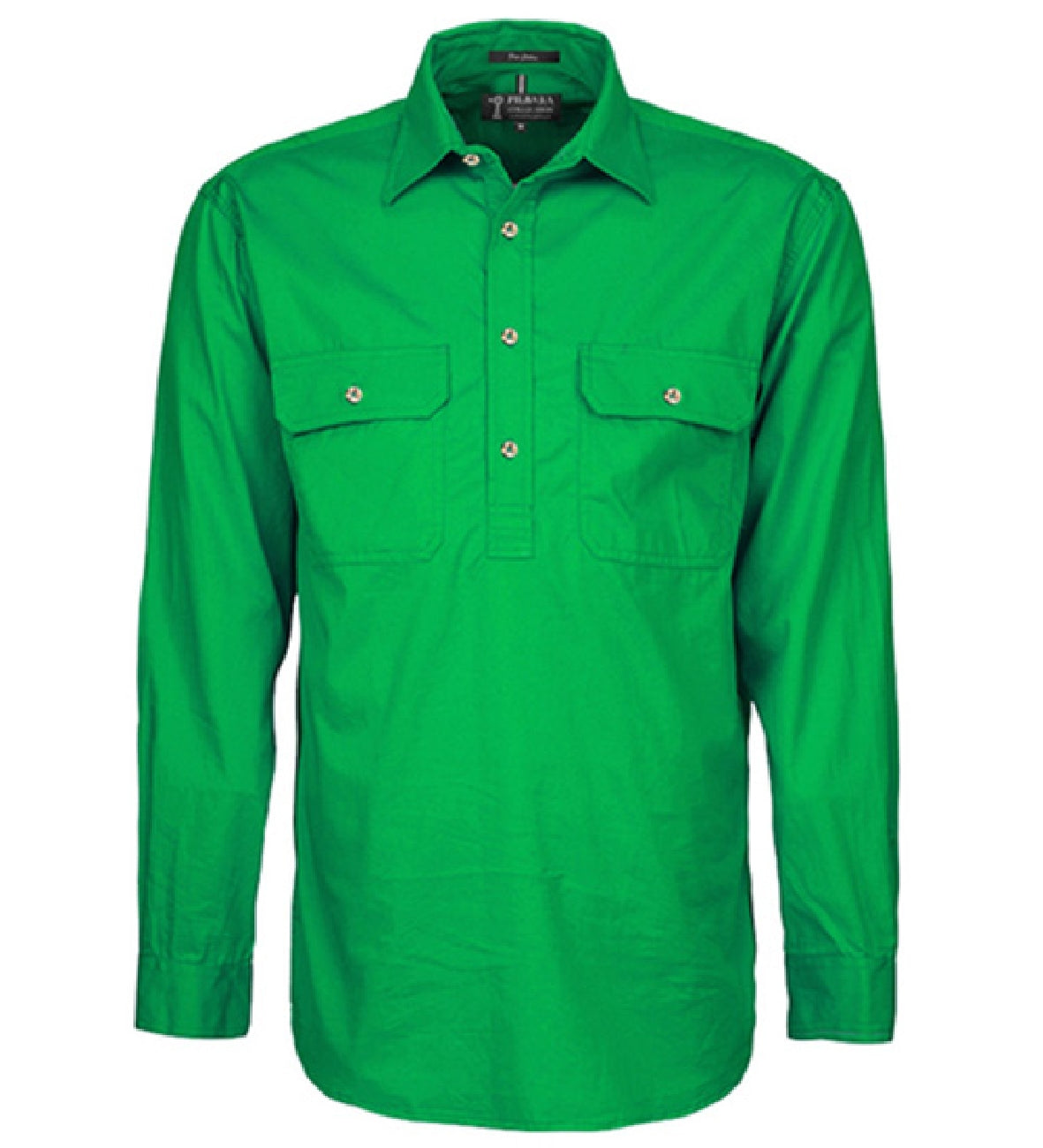 Mens Pilbara Closed Front L/S Shirt
