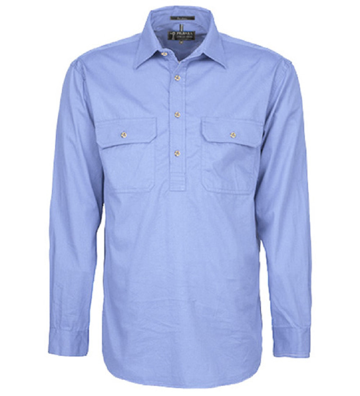 Mens Pilbara Closed Front L/S Shirt