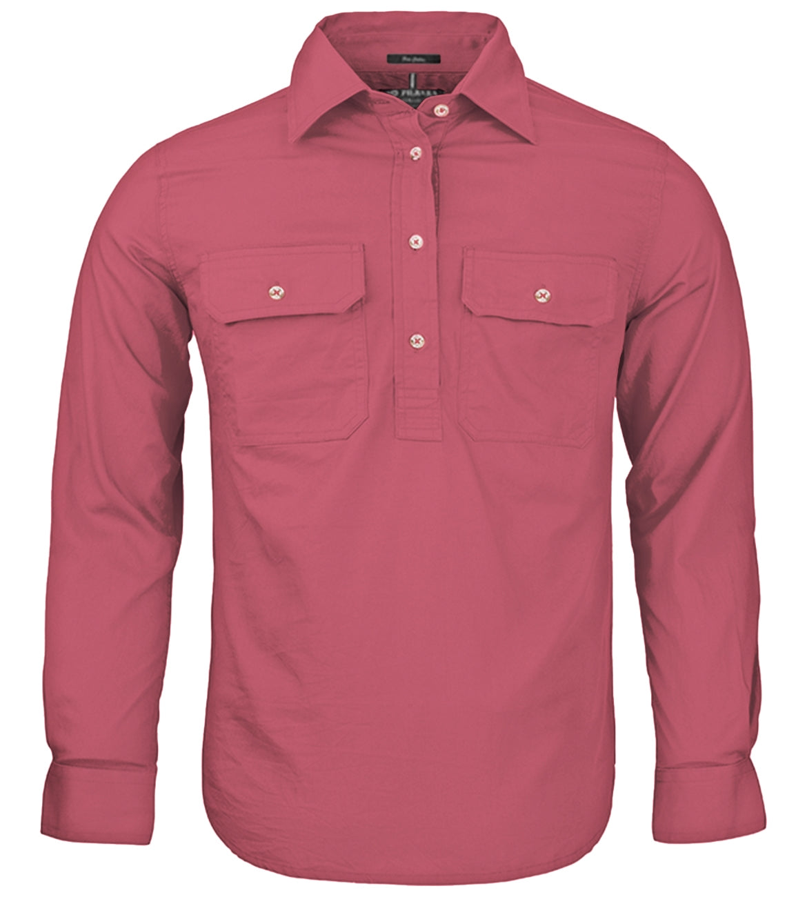 Kids Pilbara Closed Front Long Sleeve Shirt - Canyon