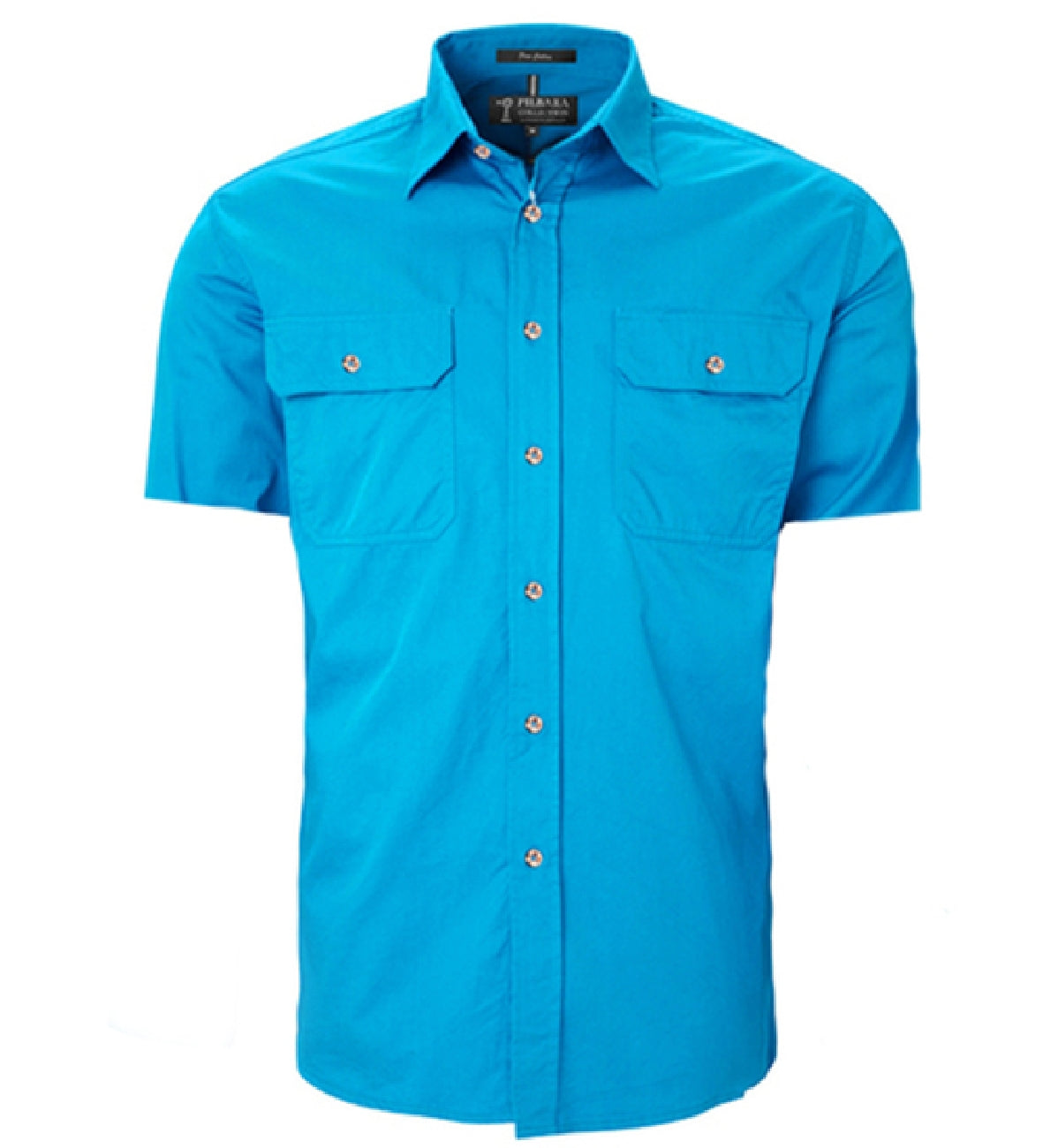 Mens Pilbara Open Front S/S Shirt
