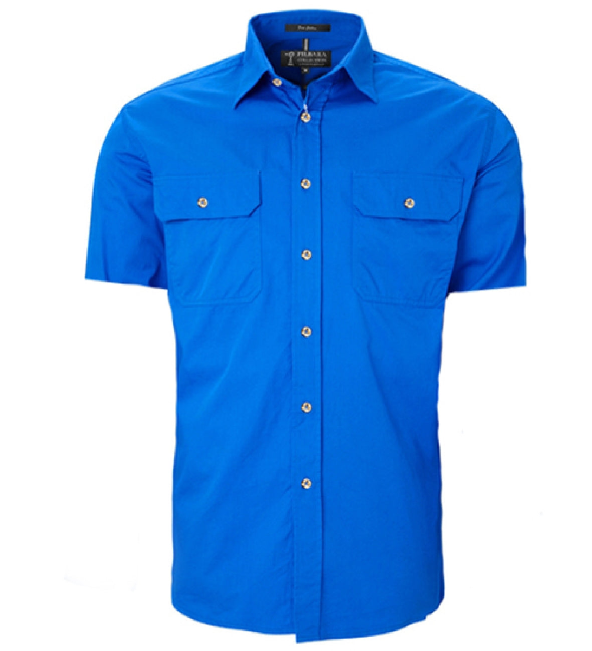 Mens Pilbara Open Front S/S Shirt