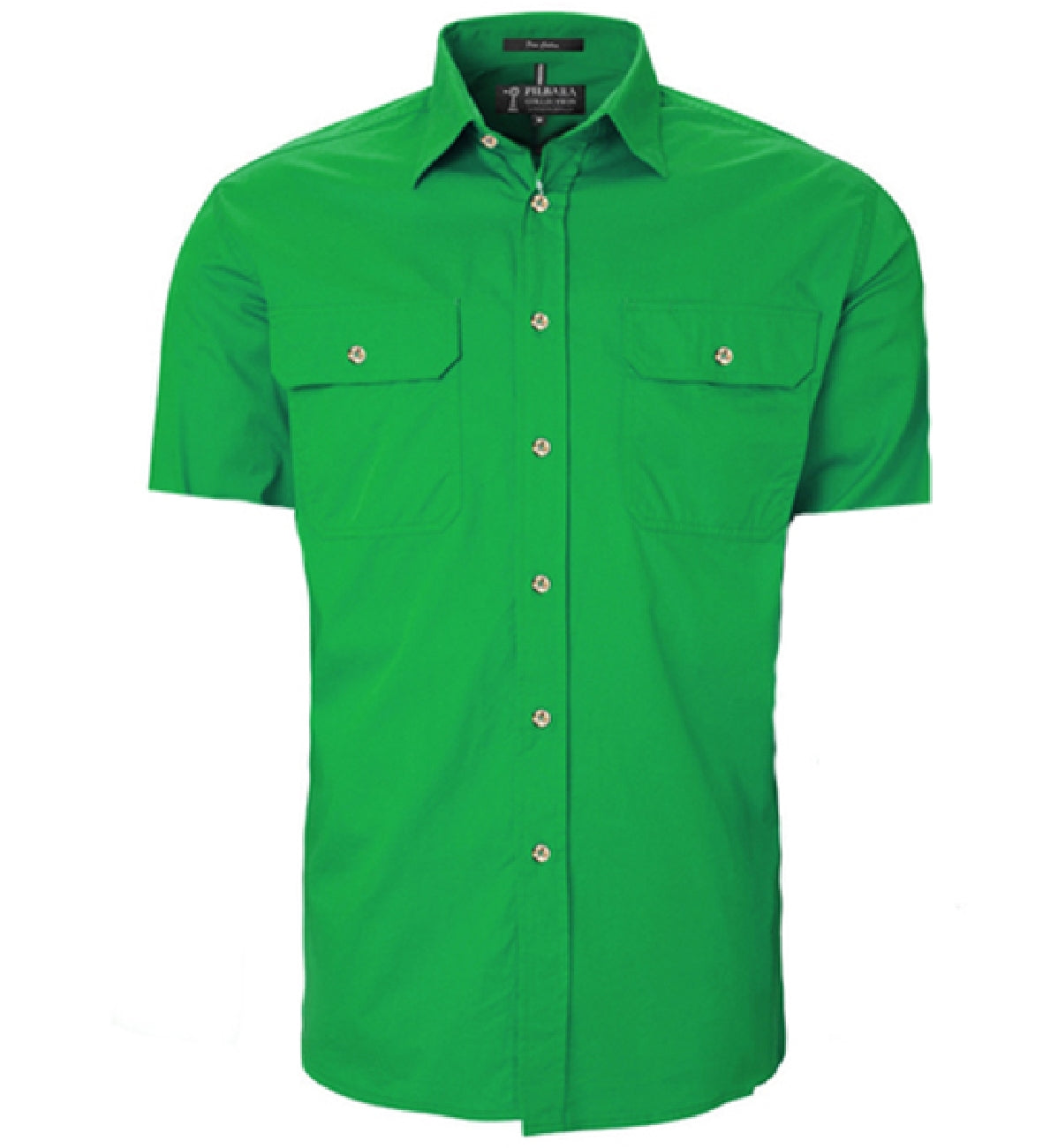 Mens Pilbara Open Front S/S Shirt