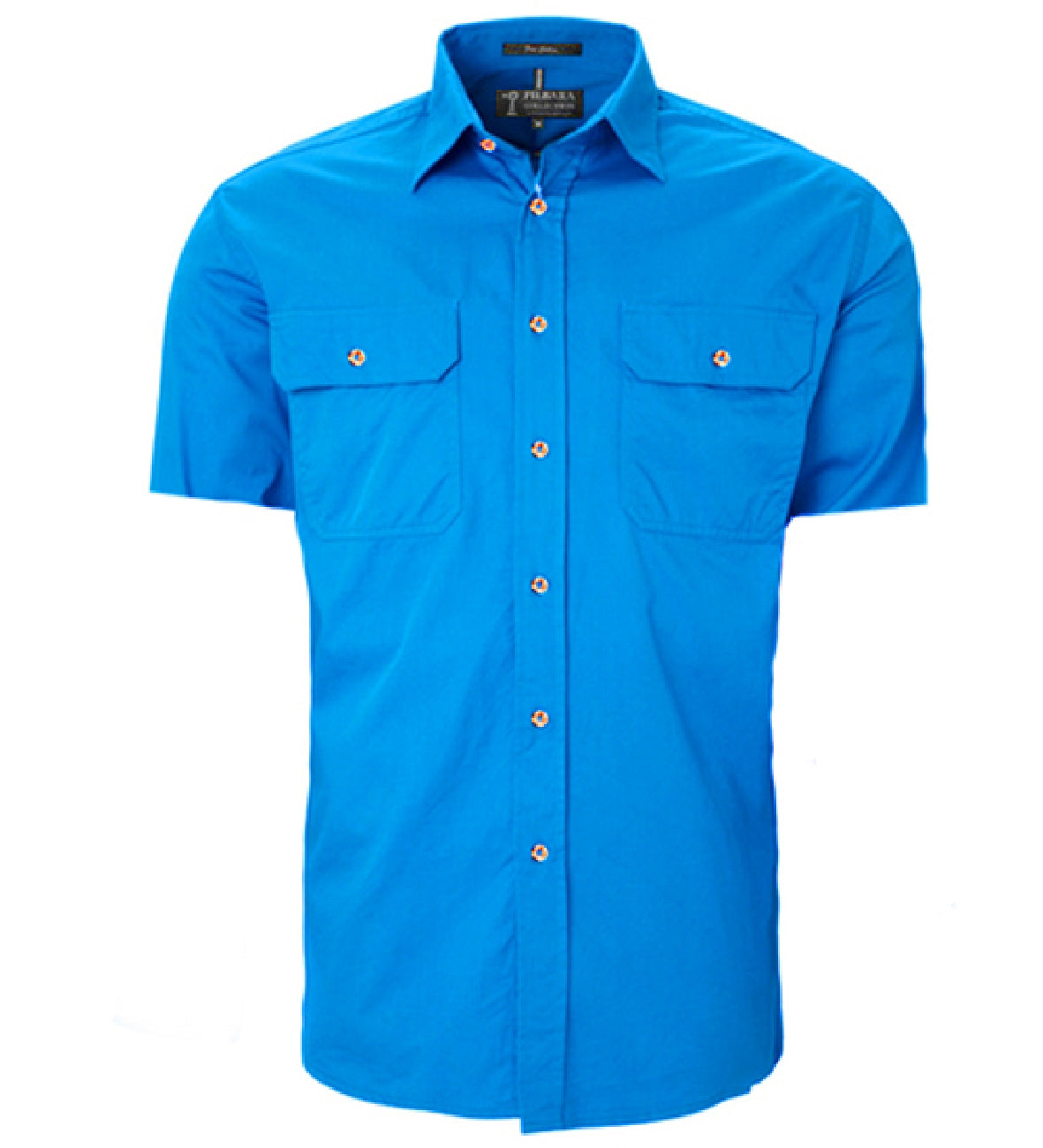 Mens Pilbara Open Front S/S Shirt