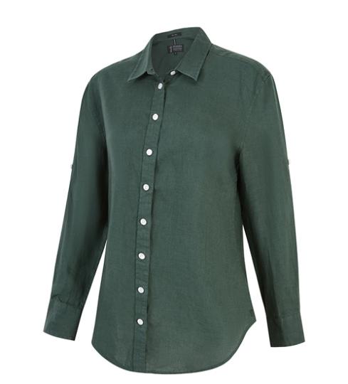 Pilbara Womens Linen Swiss Tab L/S Shirt