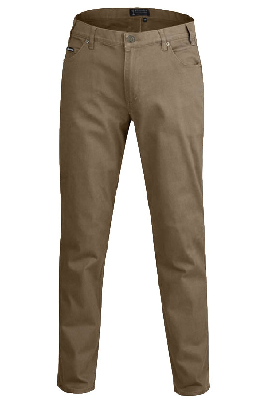 Pilbara Mens Cotton Stretch Jean - Whisky