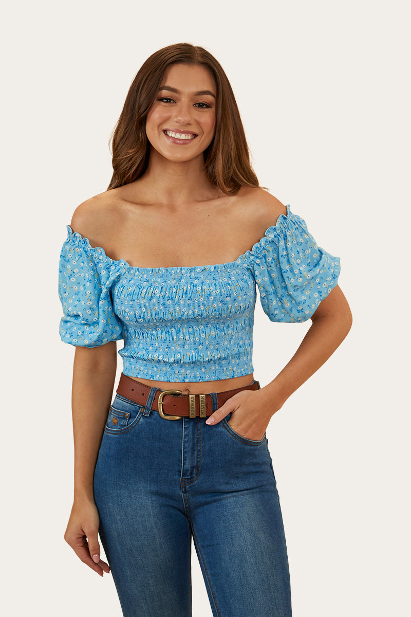 Rosabel Womens Shirred Top