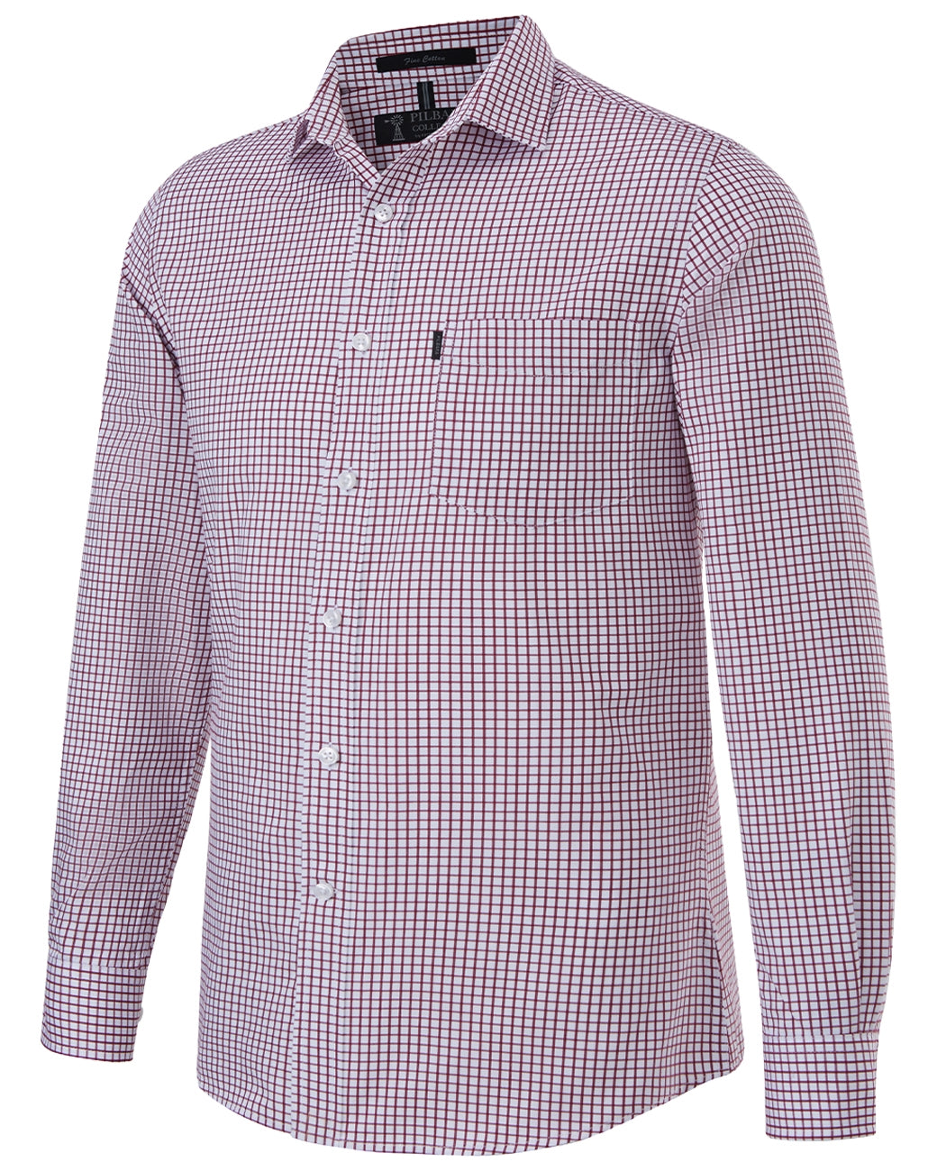 Pilbara Mens Y/D Check, Single Pocket, L/S Shirt