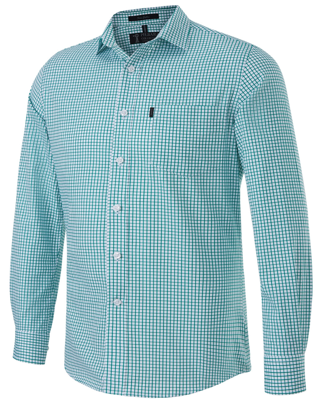 Pilbara Mens Y/D Check, Single Pocket, L/S Shirt