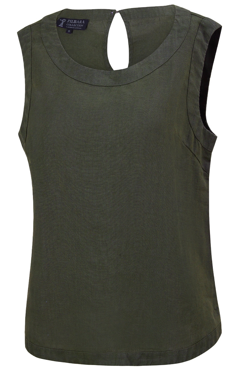 GABRIELLA Linen Singlet