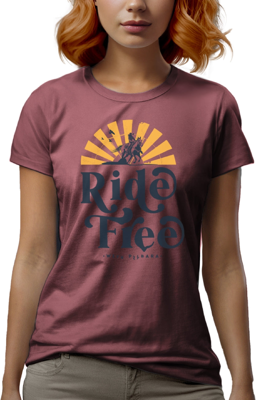Pilbara Women's Ride Free T-Shirt