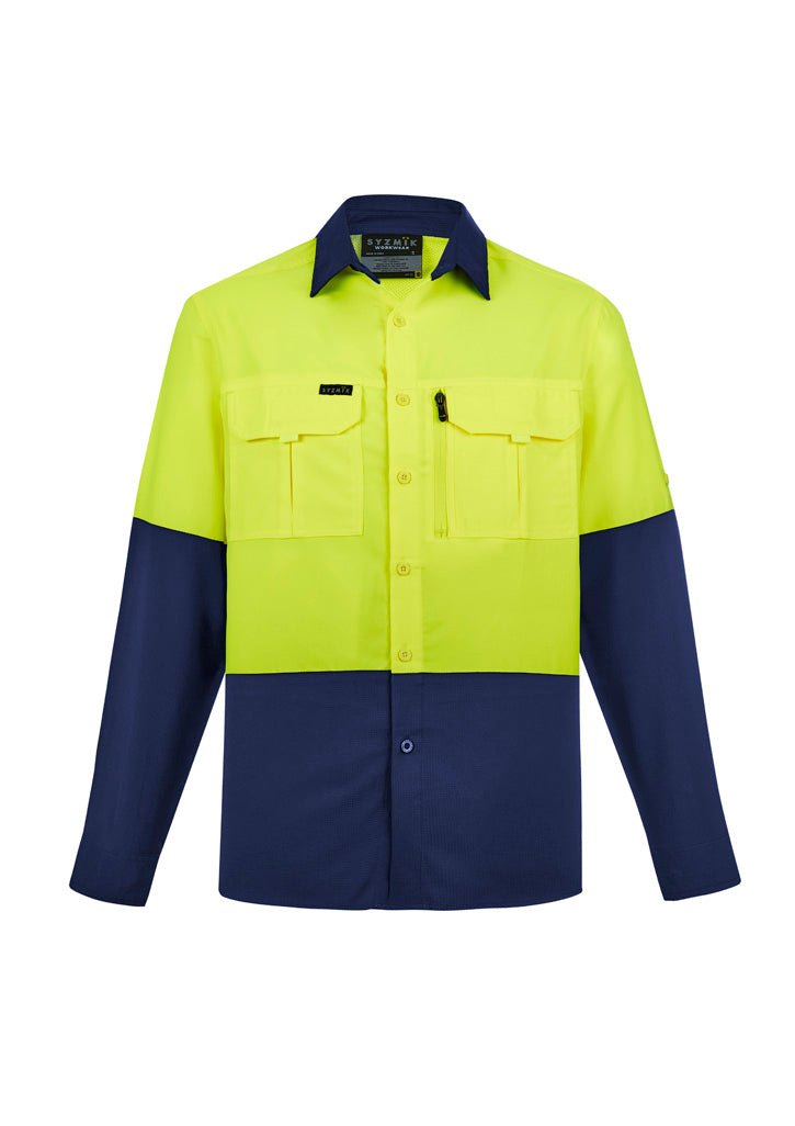 Syzmik - Mens Hi Vis Outdoor Long Sleeve Shirt