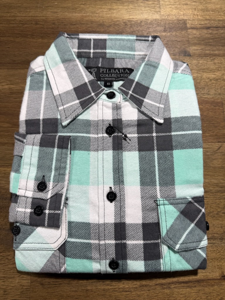 Flannelette Shirt Women's Open Front