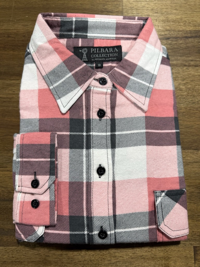 Flannelette Shirt Women's Open Front