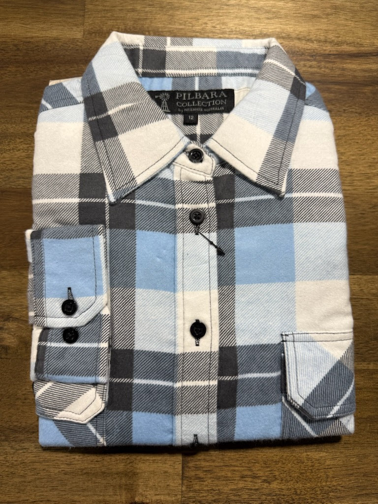 Flannelette Shirt Women's Open Front